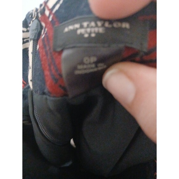 Ann Taylor Loft Multi Plaid Zip-Back A-Line Skirt Size 0p - Picture 7 of 8